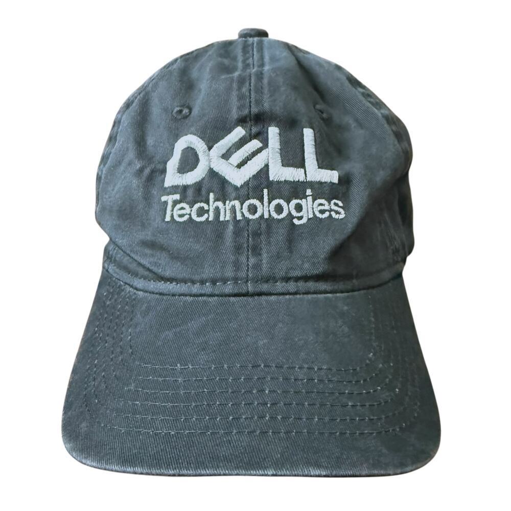 Dell Technologies Ball Cap Unisex Faded Gray Hook & Loop Embroidered Adjustable
